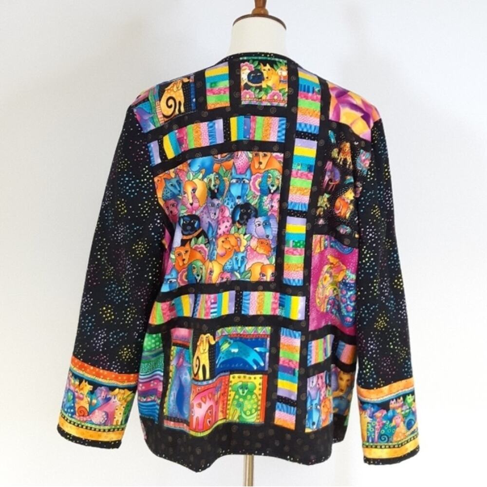 Quilted Patchwork Tapestry Jacket - Bright Pink, … - image 4